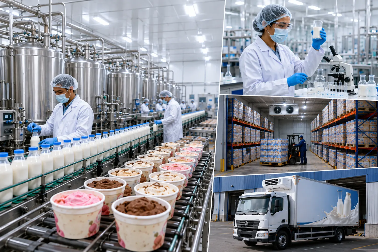 Dairy and ice cream production line