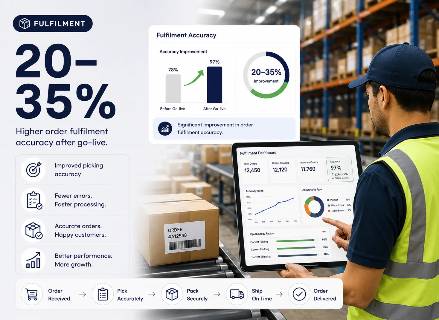 Higher order fulfilment accuracy after barcode rollout.