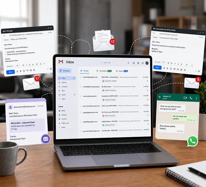 RFQs Over Email & WhatsApp