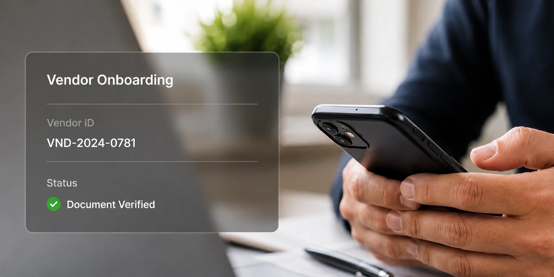 Vendor management operational proof