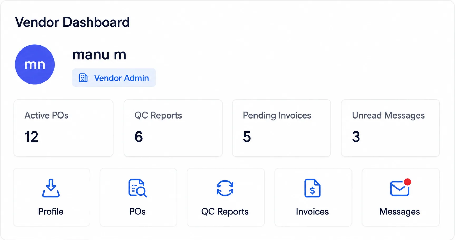 Individual Vendor Login