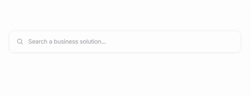 Search a business solution in UPWON